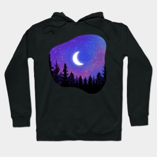 Purple Starry Night Sky Hoodie